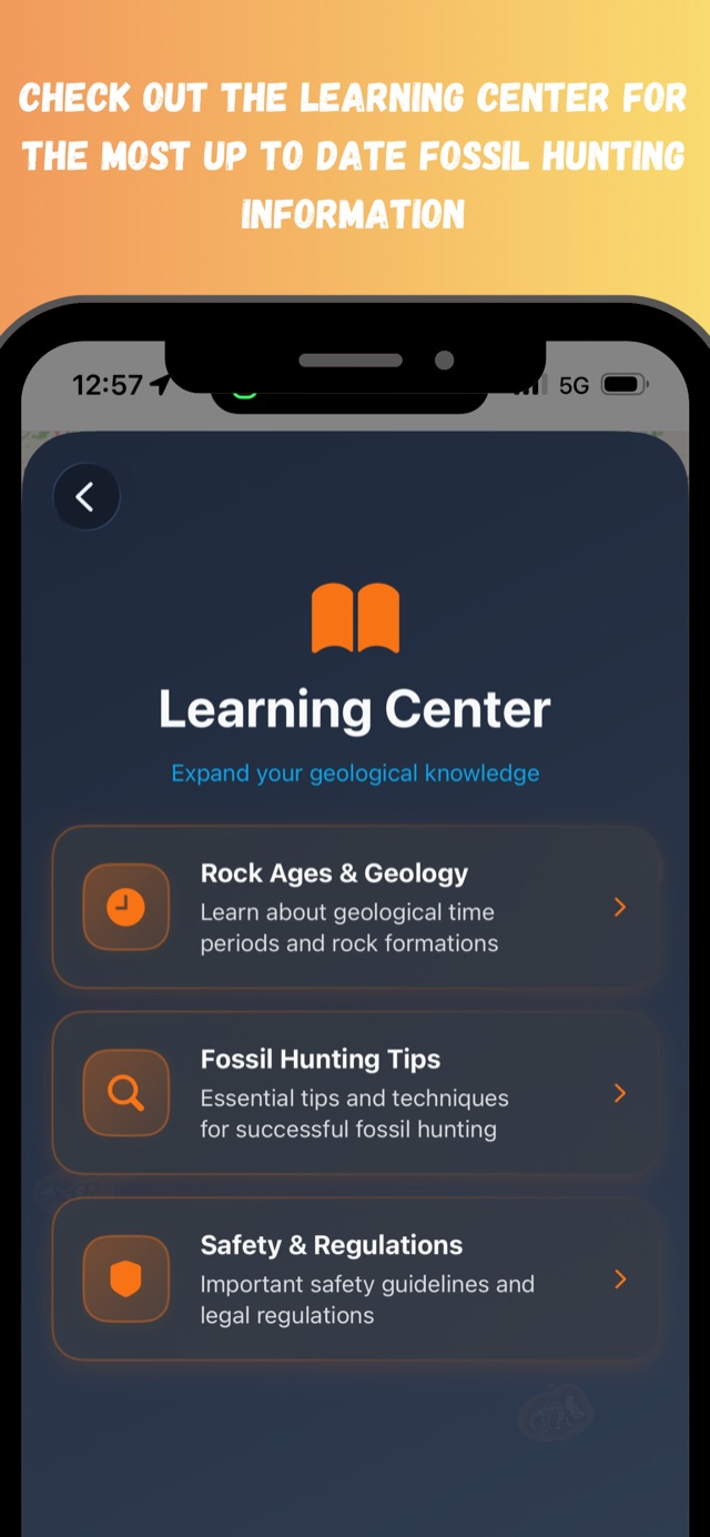 Learning Center guides inside the app